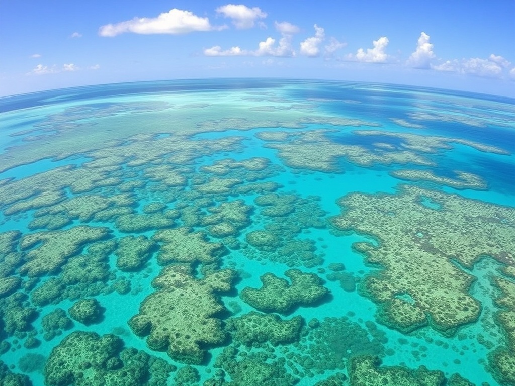 Whitsundays Great Barrier Reef with clear turquoise water