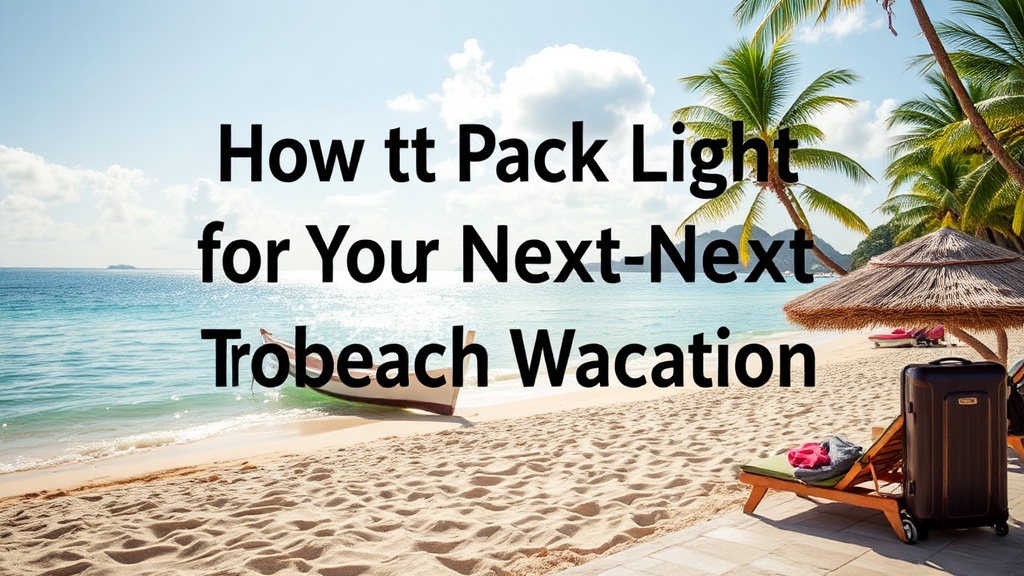 How to Pack Light for Your Next Tropical Beach Vacation