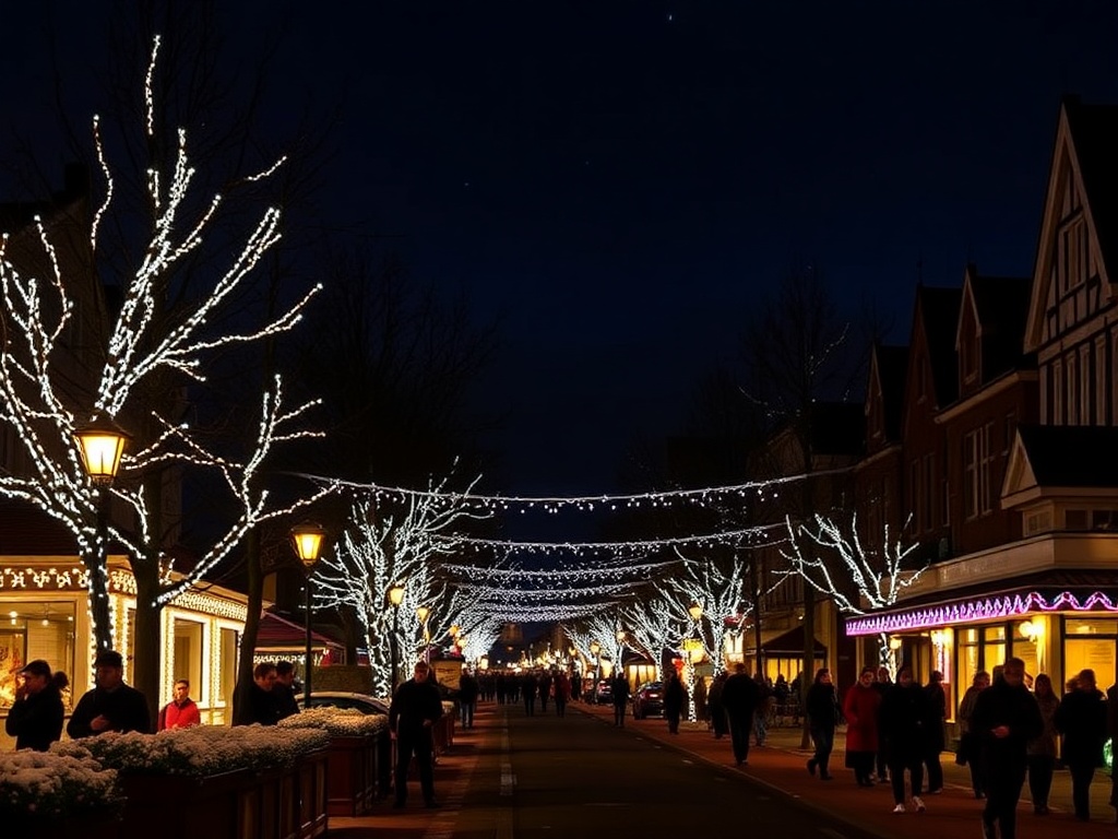 vivid description of Beaconsfield Festival of Lights during winter