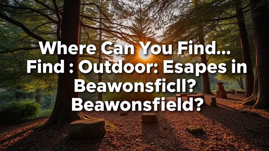 Where Can You Find the Best Outdoor Escapes in Beaconsfield?