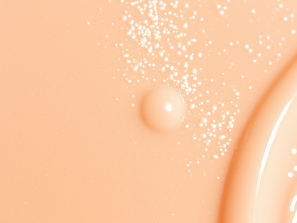 close-up of dewy skin with moisturizer texture, creamy skincare aesthetic