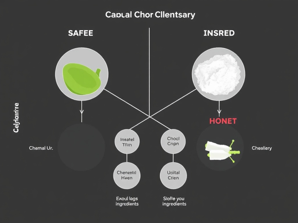 visual chemistry diagram showing safe and unsafe skincare ingredient combinations
