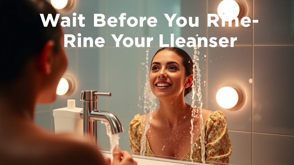 Wait Before You Rinse Your Cleanser