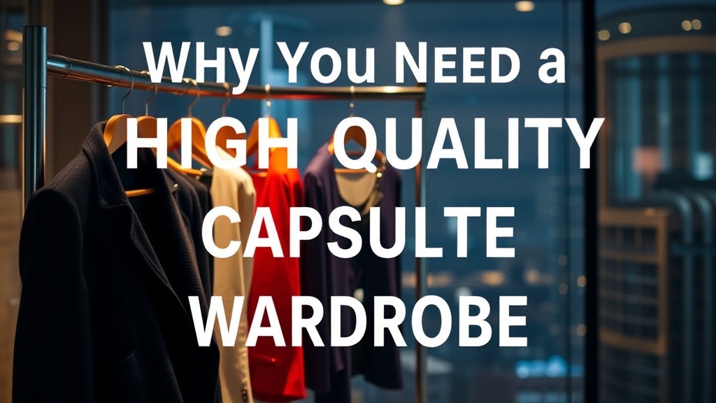 Why You Need a High Quality Capsule Wardrobe