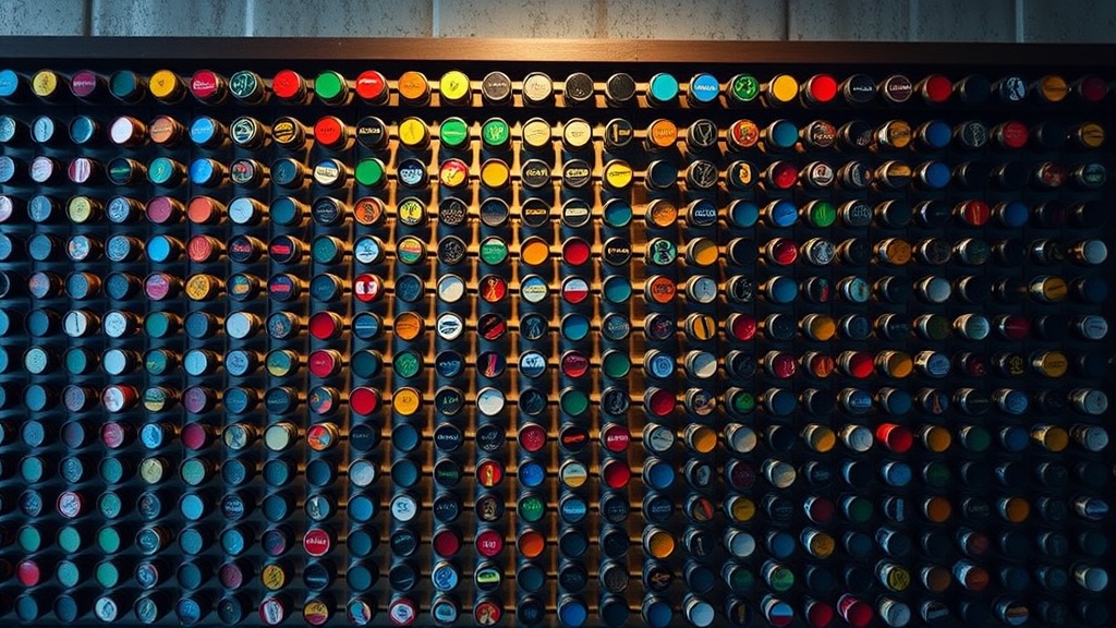 Constructing a Professional-Grade Wall Grid for High-Volume Bottle Cap Storage