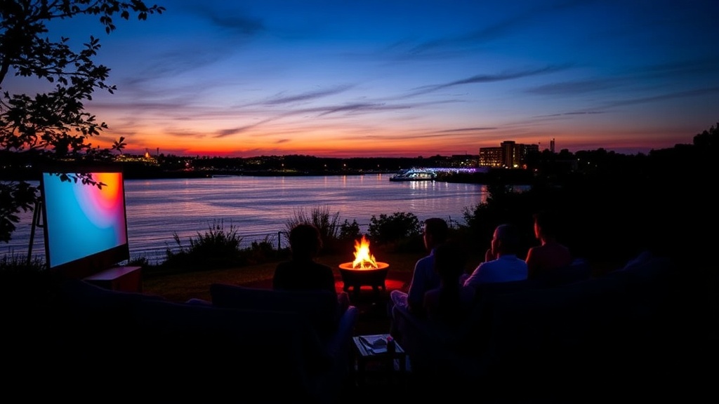 Setting Up a Perfect Outdoor Movie Night by the River