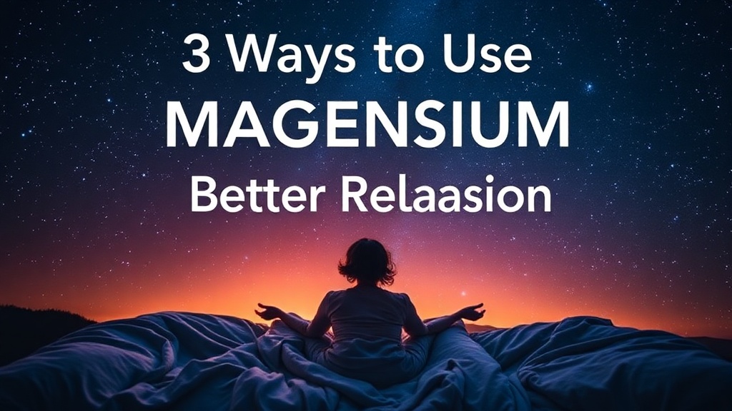 3 Ways to Use Magnesium for Better Relaxation