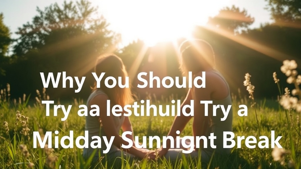 Why You Should Try a Midday Sunlight Break