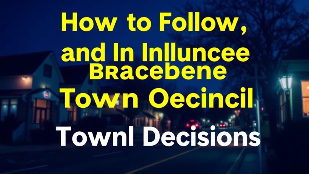 How to Follow and Influence Bracebridge Town Council Decisions