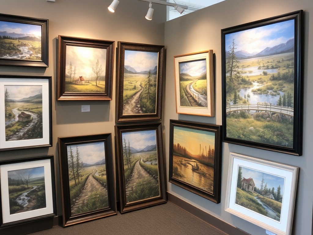 Local art displayed in a gallery in Bromont