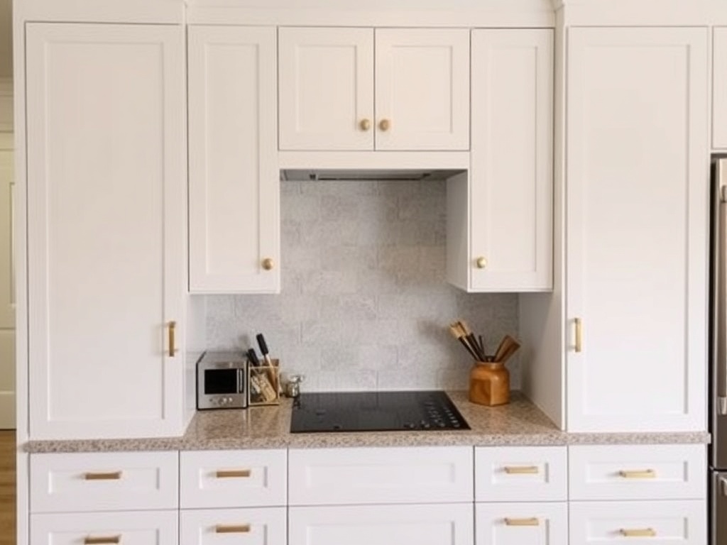 kitchen cabinet brass handles modern upgrade before after look