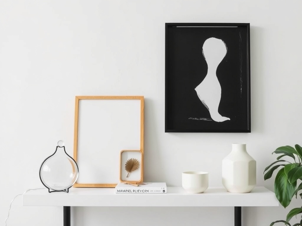 minimal shelf styling curated decor few objects aesthetic arrangement