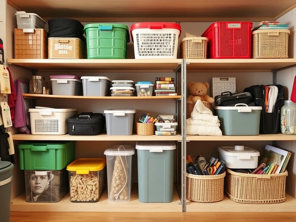 organizing home items into a clear, accessible storage plan