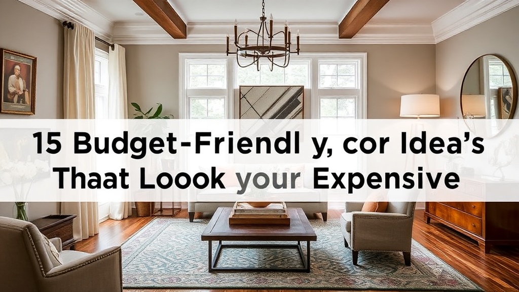 Transform Your Space: 15 Budget-Friendly Decor Ideas That Look Expensive