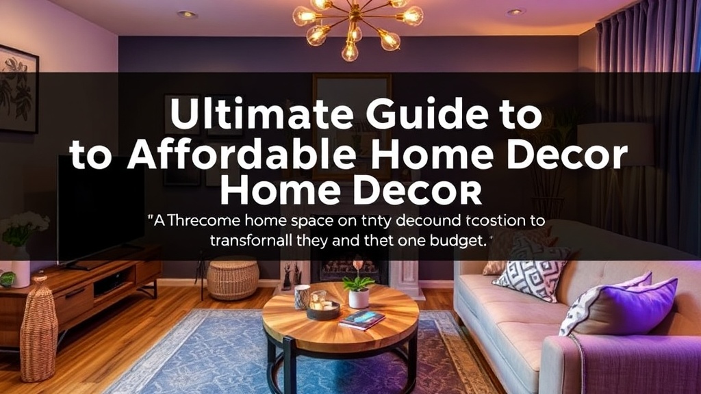 Ultimate Guide to Affordable Home Decor: Transform Your Space on a Budget