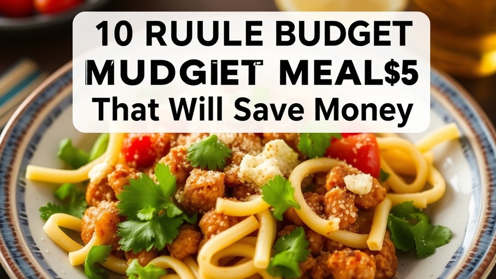 10 Delicious Budget Meals Under $5 That Will Save You Money