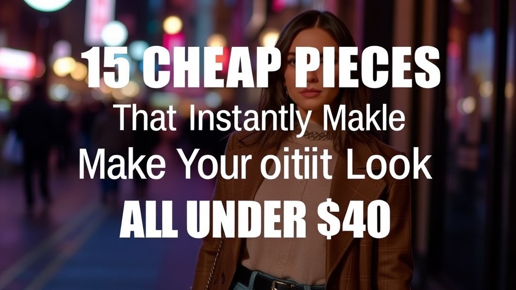 15 Cheap Pieces That Instantly Make Your Outfit Look Expensive (All Under $50)