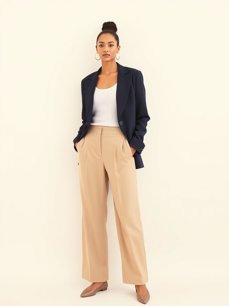 $78 Navy Blazer Outfit That Looks Like $300: The "I Woke Up Like This" Work Look