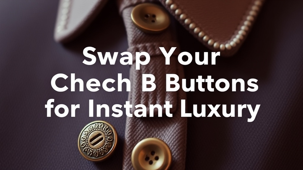 Swap Your Cheap Buttons for Instant Luxury