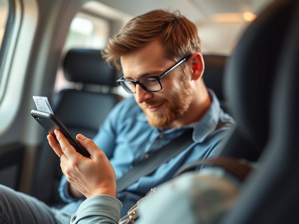 traveler reviewing expenses on phone with receipts, highlighting hidden travel costs