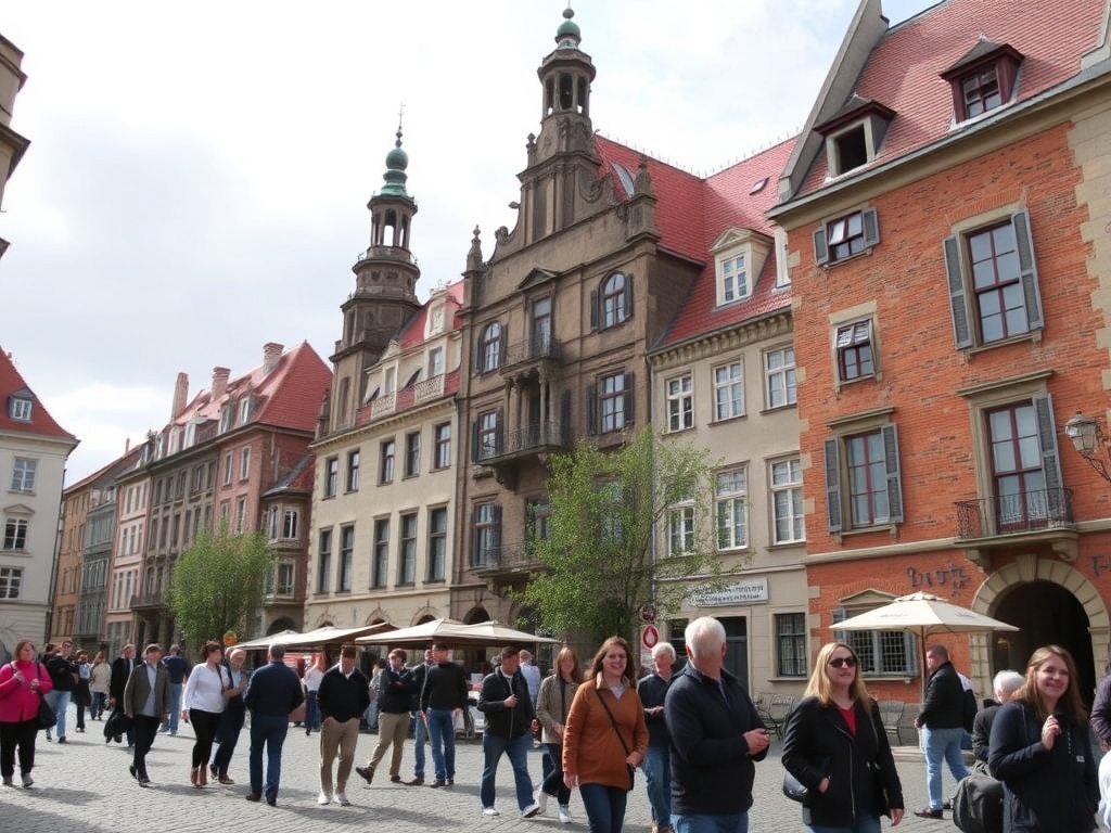 free walking tour group historic european city guide storytelling