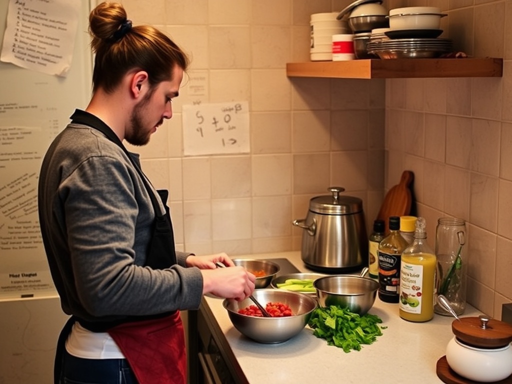 travel cooking simple meal hostel kitchen europe budget lifestyle