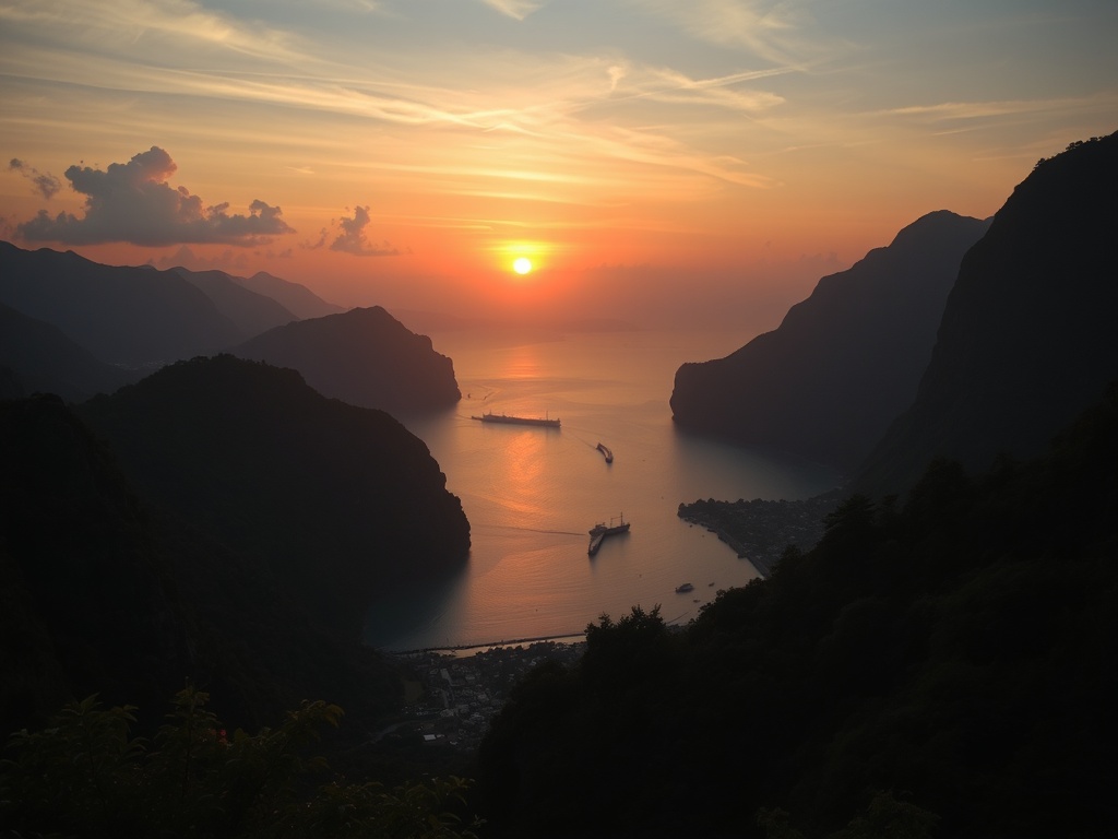 sunset view over scenic destination symbolizing affordable travel success and freedom