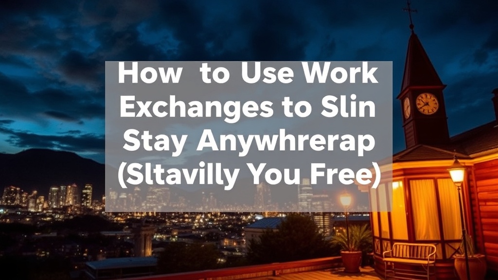 How to Use Work Exchanges to Stay Anywhere for Free (While Actually Enjoying It)