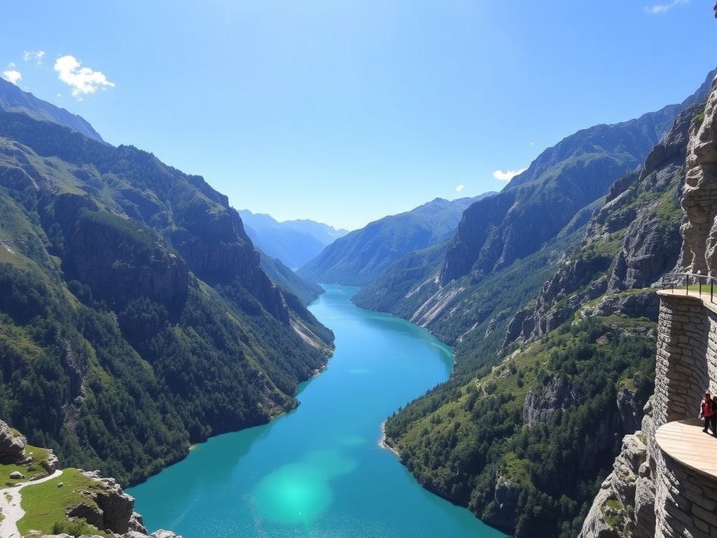 bungee jump from Verzasca Dam with turquoise water far below and alpine scenery