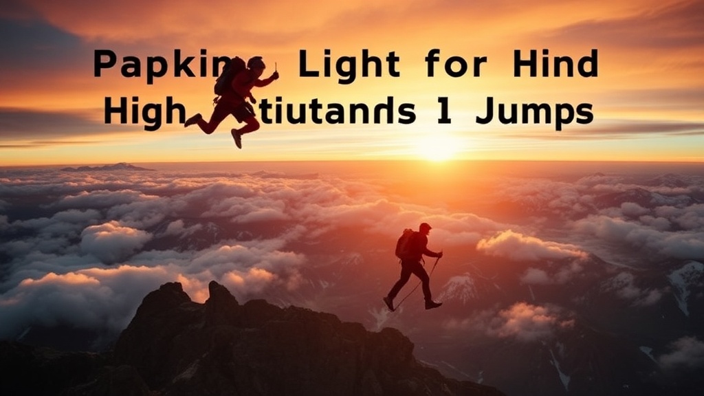 Packing Light for High-Altitude Jumps
