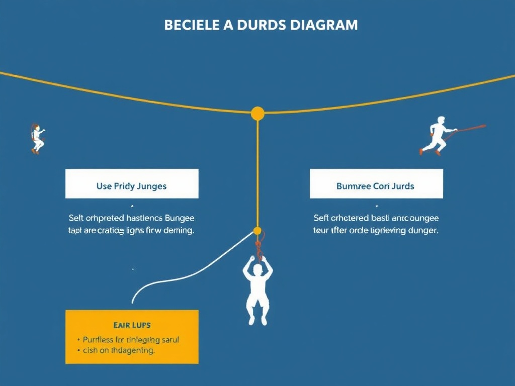 diagram illustrating bungee cord dynamics and jump types