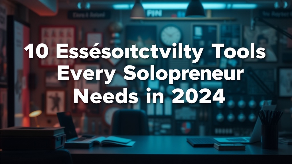 10 Essential Productivity Tools Every Solopreneur Needs in 2024