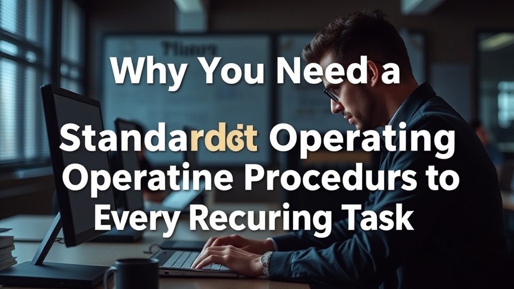 Why You Need a Standard Operating Procedure for Every Recurring Task