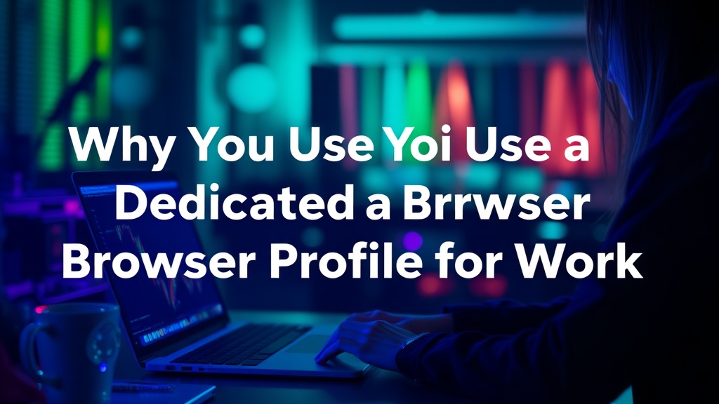 Why You Should Use a Dedicated Browser Profile for Work
