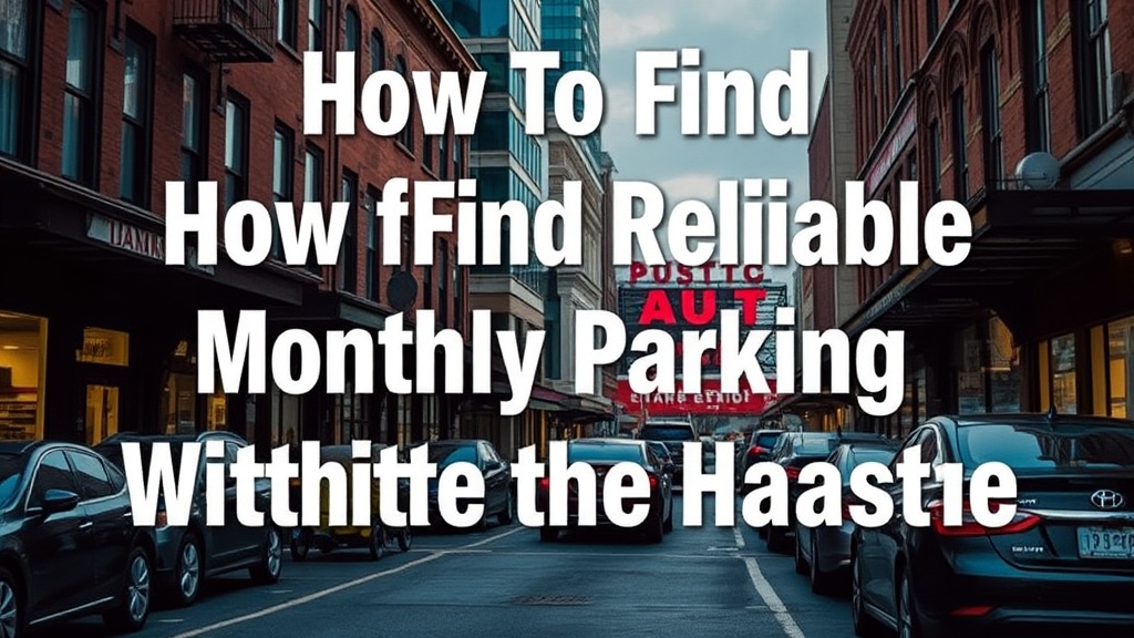 How to Find Reliable Monthly Parking in ByWard Market Without the Headache