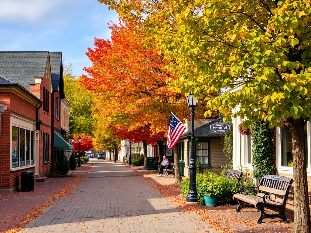 heritage village street caledon ontario small town charm autumn leaves quiet