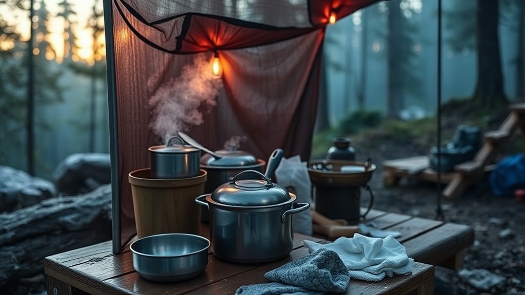 Keeping Your Camp Kitchen Clean Without a Running Water Source