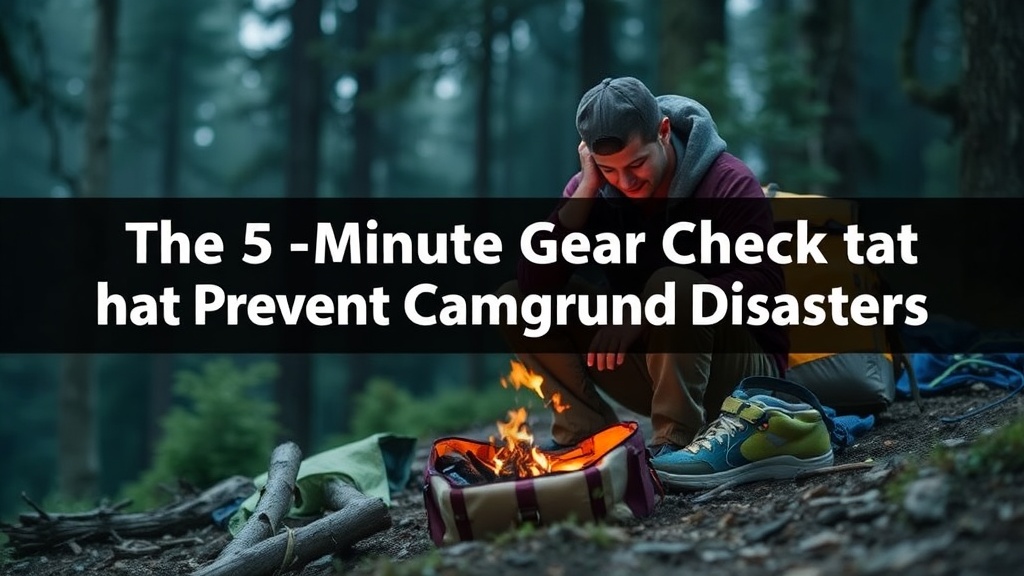 The 5-Minute Gear Check That Prevents Campground Disasters