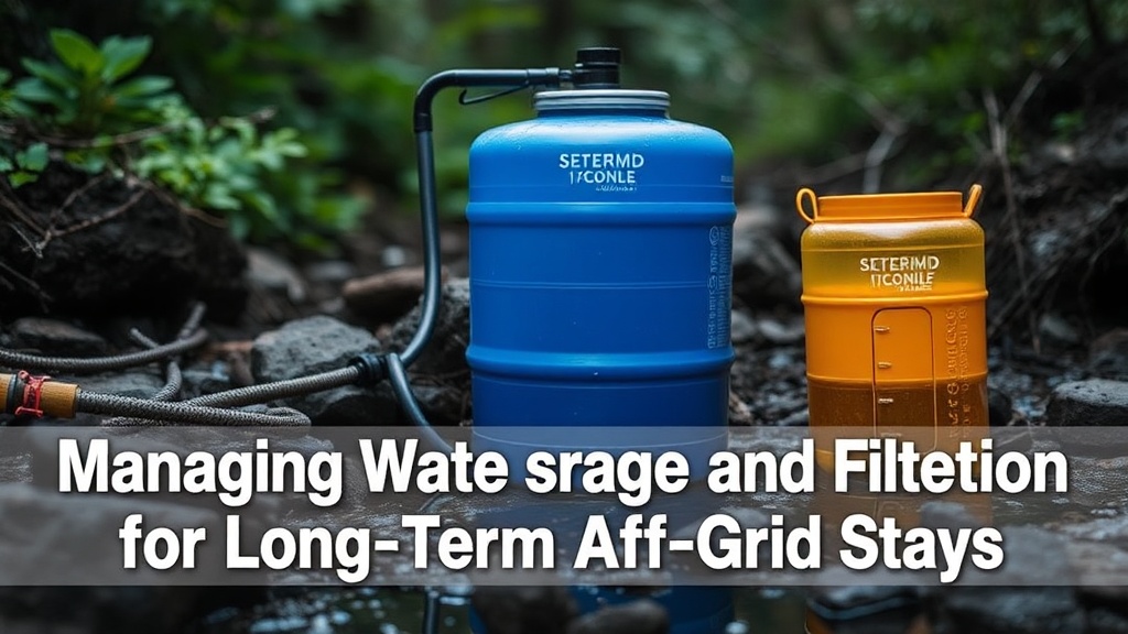 Managing Water Storage and Filtration for Long-Term Off-Grid Stays