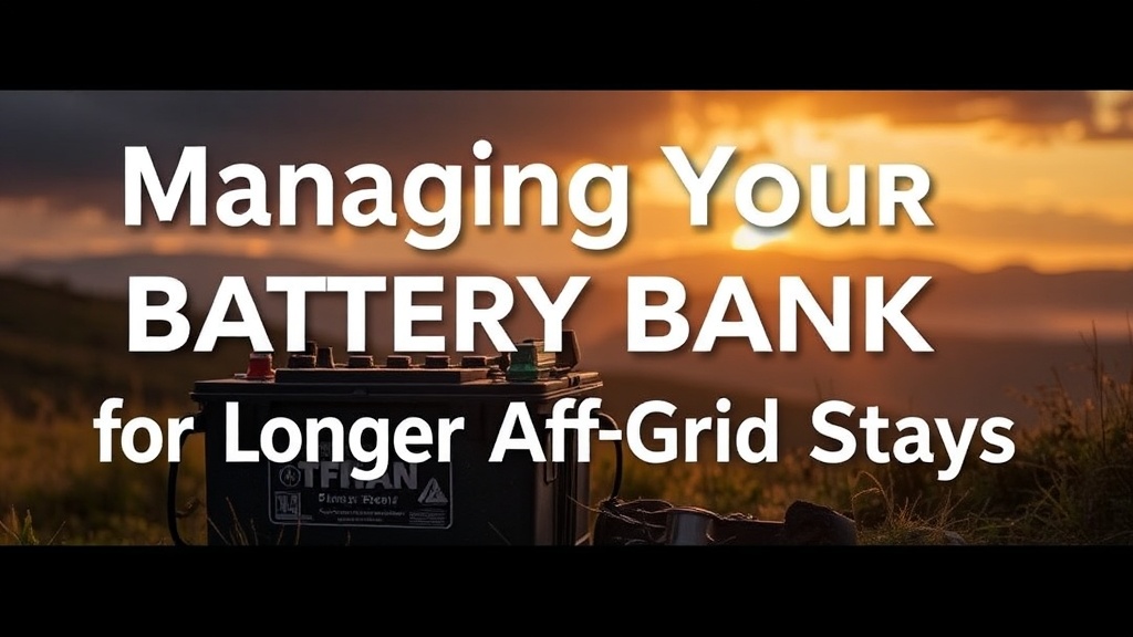 Managing Your Battery Bank for Longer Off-Grid Stays