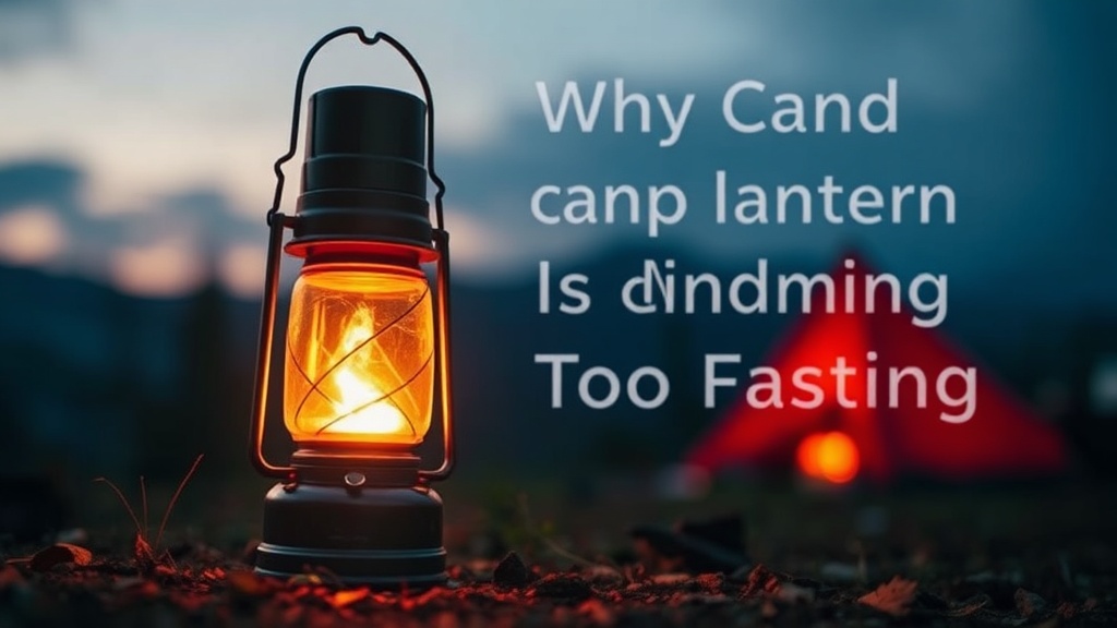 Why Your Camp Lantern Is Dimming Too Fast