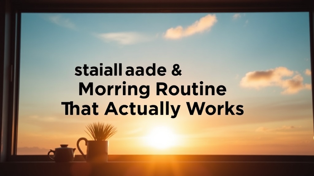 How to Build a Sustainable Morning Routine That Actually Works