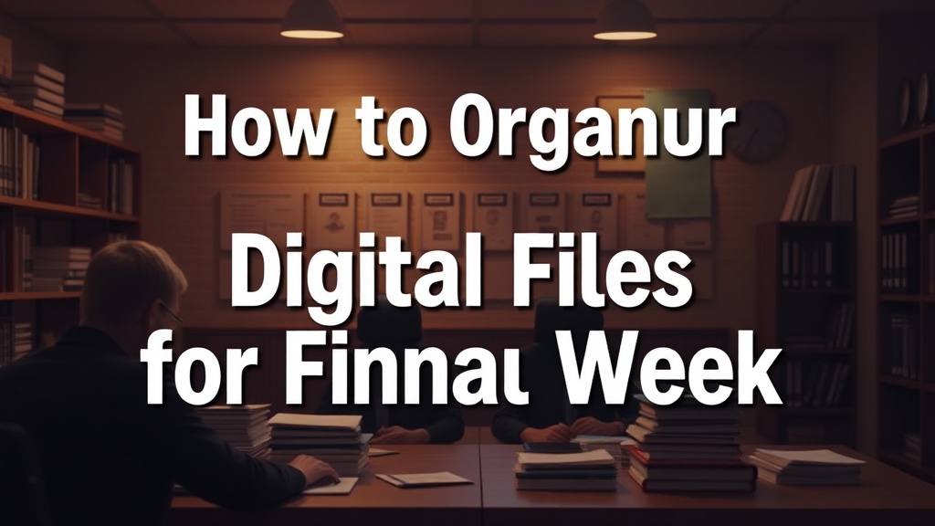 How to Organize Your Digital Files for Finals Week