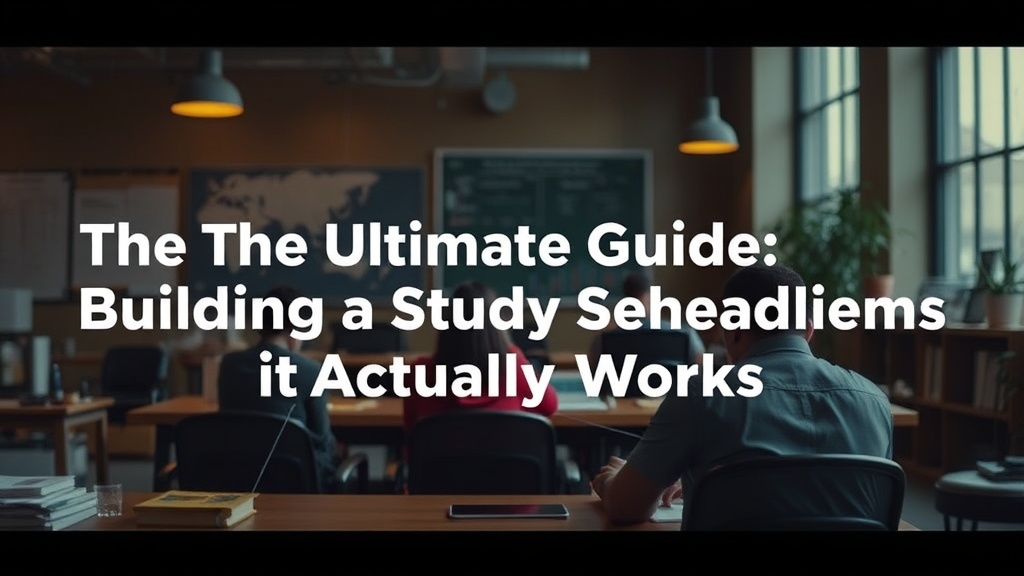 The Ultimate Guide to Building a Study Schedule That Actually Works