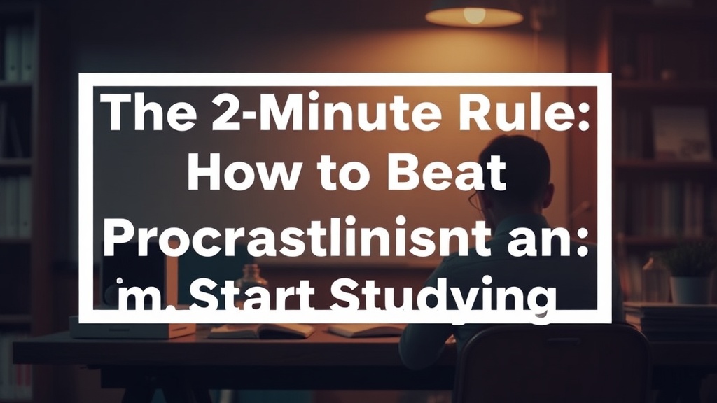 The 2-Minute Rule: How to Beat Procrastination and Start Studying