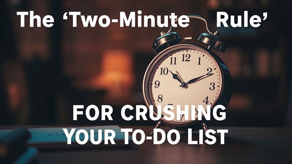 The 'Two-Minute Rule' for Crushing Your To-Do List