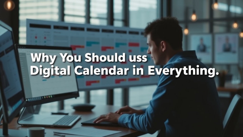 Why You Should Use a Digital Calendar for Everything
