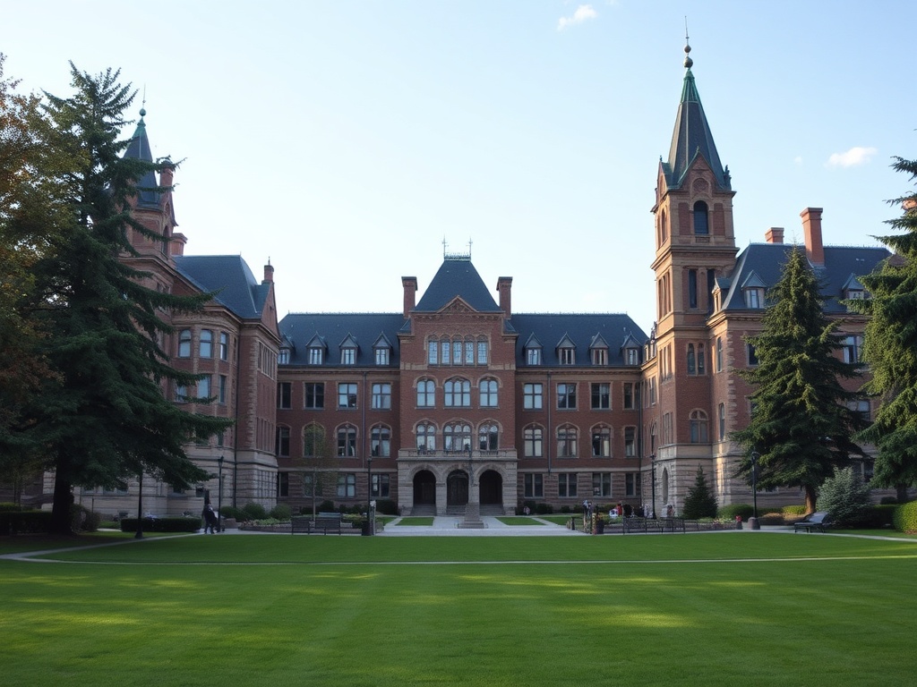 The University of Alberta Augustana campus with its historic buildings and green lawns