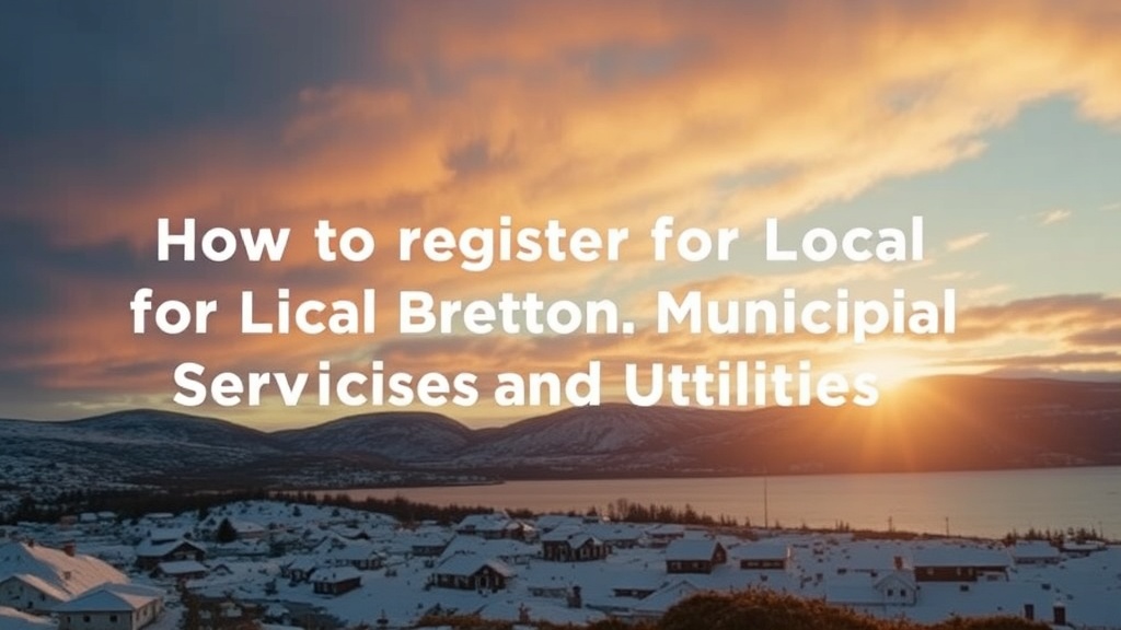 How to Register for Local Cape Breton Highlands Municipal Services and Utilities