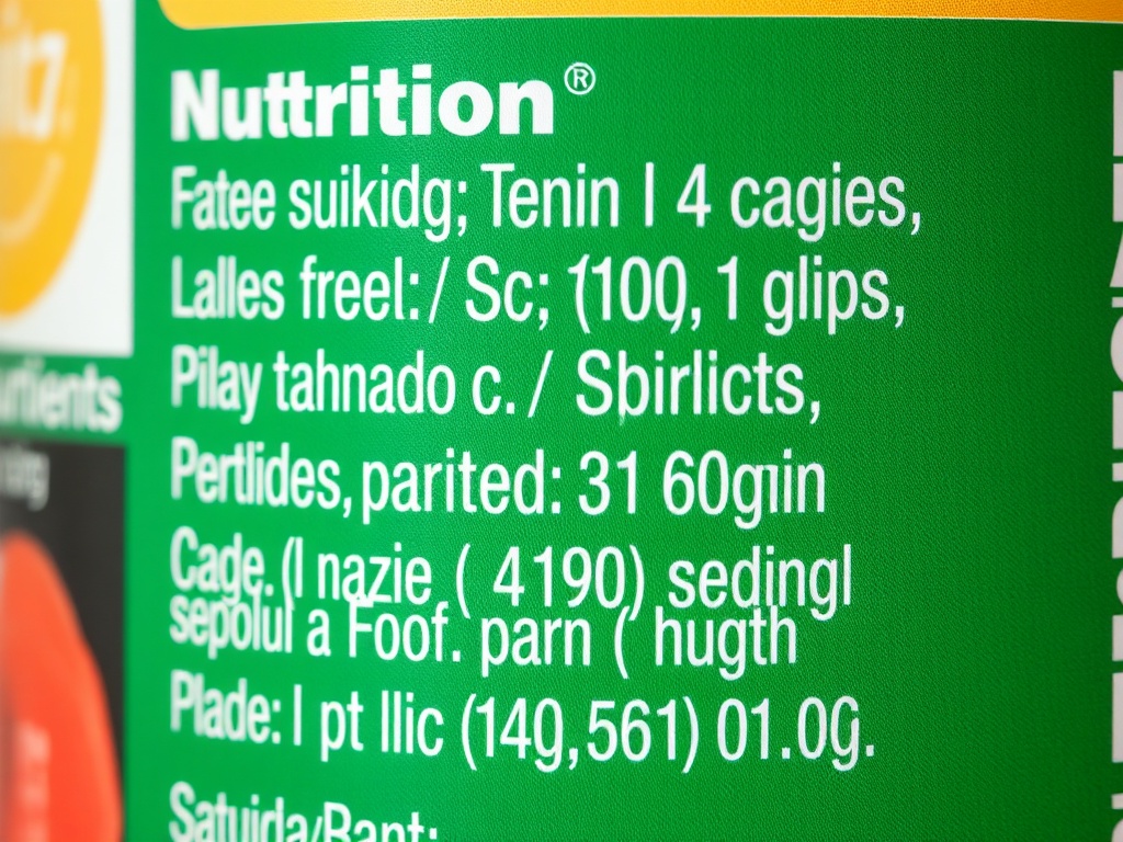 nutrition label close up sugar ingredients list processed food label macro shot
